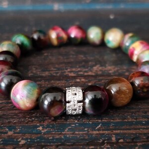 Men's Multi-Color Tiger Eye Bracelet,  Beaded Bracelet for Men, Tiger Eye Gemstone Bracelet For Men,  10mm Tiger Eye Bracelet