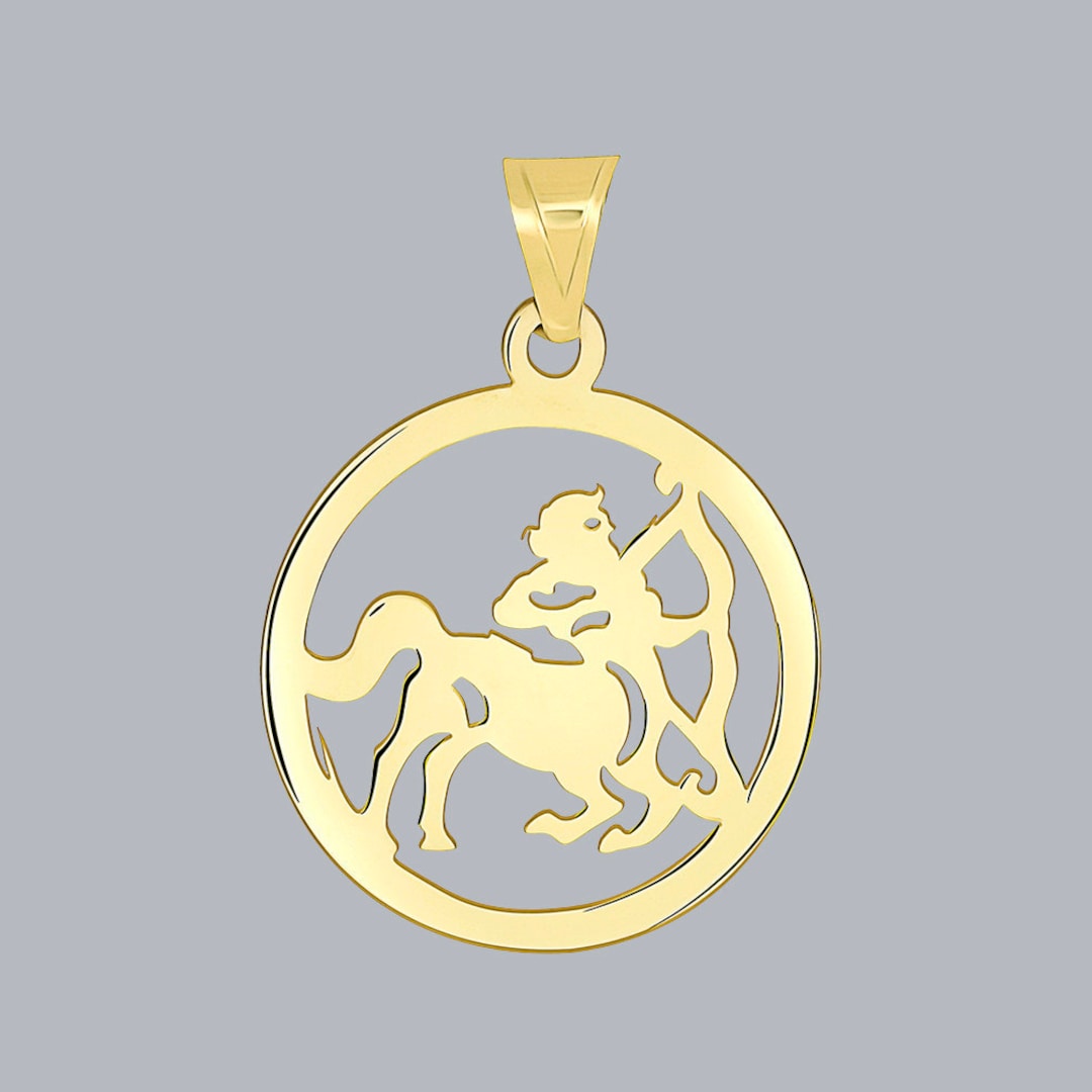 Zodiac Sagittarius Necklace in Yellow Gold | MYEL Design