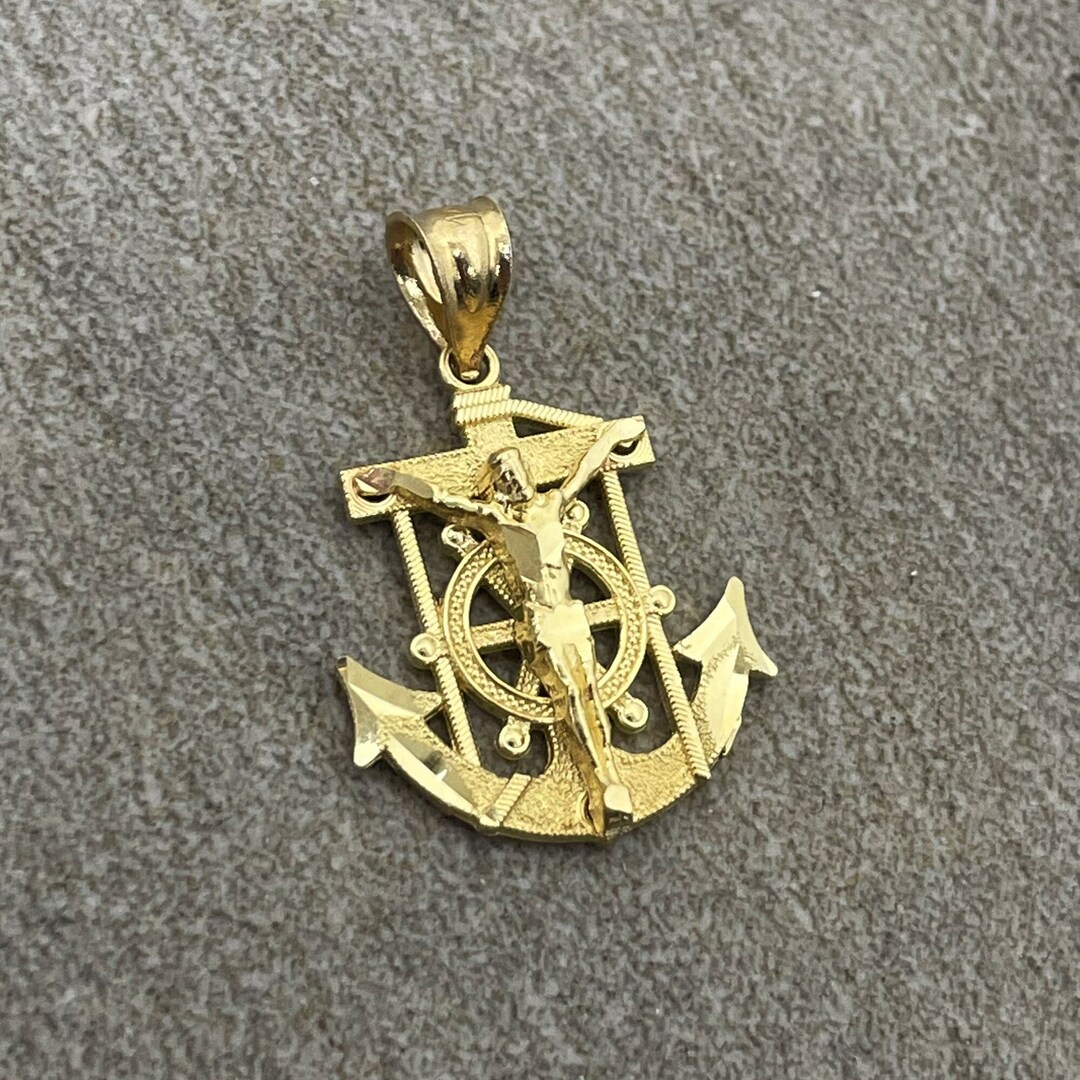 Anchor with jesus pendant discount