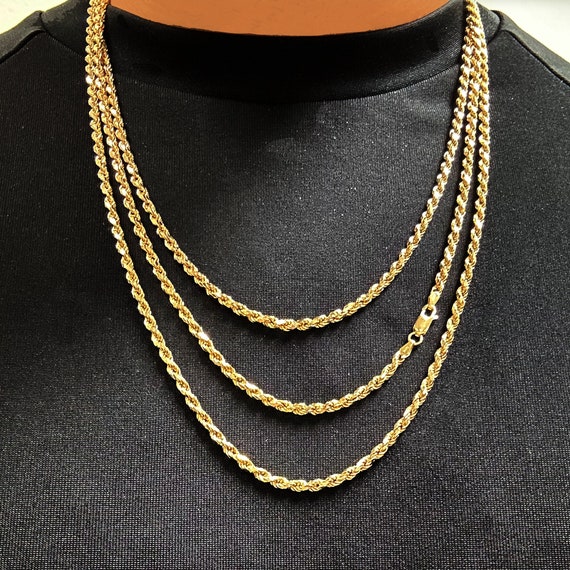 22in 14k gold rope chain discount