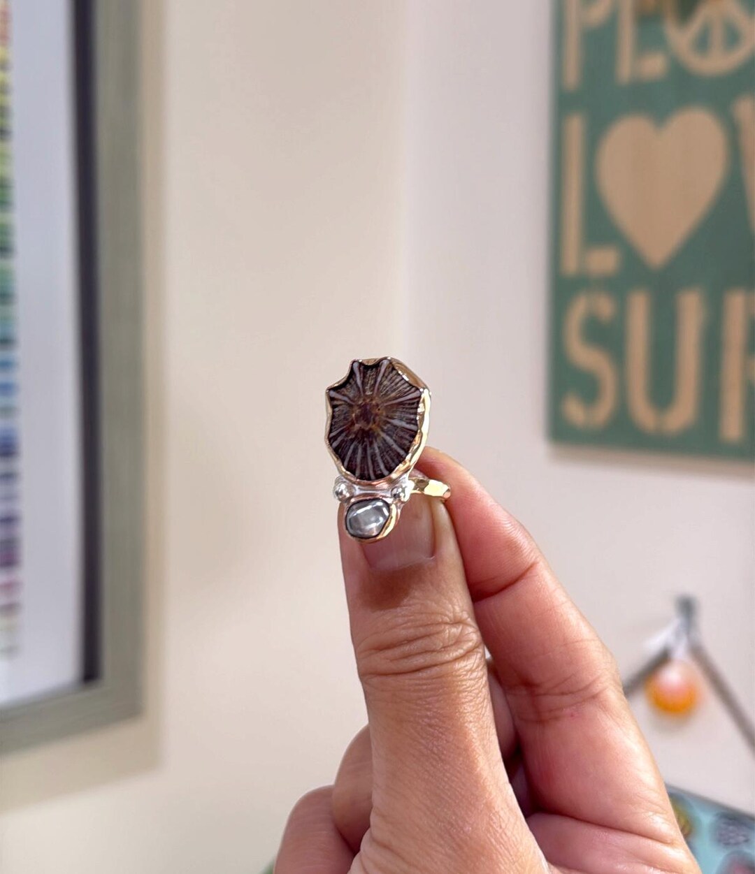 Limpet and Keshi Pearl Ring/14k Gold Filled/size 6 Resize 6.5 - Etsy
