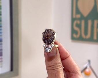 Limpet And Keshi Pearl Ring/14K Gold Filled/Size 6 Resize 6.5