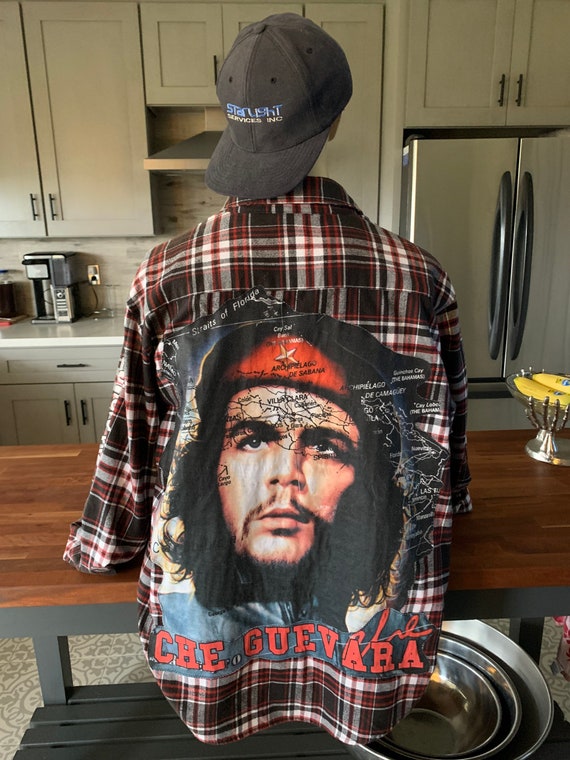 Custom Flannel Shirt Mens Size XXL Che Guevara 