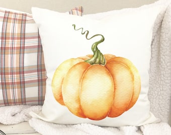 Pumpkin Pillow Cover, Autumn Pillow Cover, Pumpkin Pillow, Fall Pillow Cover, Fall Plaid Pillow, Farmhouse Pillow Cover, Autumn Decor