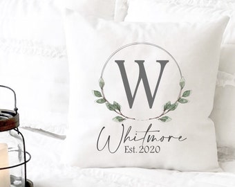 Personalized Wedding Pillow, Last Name Pillow, Farmhouse Decor, Wedding Pillow,Family Name Personalized Pillow, Monogram Pillow,Wedding Gift