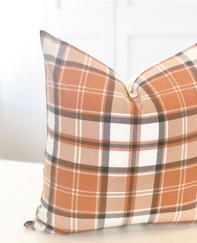 Plaid Pillow Cover Fall Plaid Pillow Cover Fall Pillow Etsy