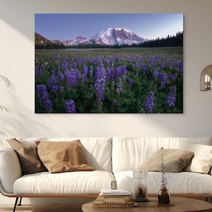 Mt Rainier, Washington Flowers Photo | Print, Metal, Canvas | Wall Art | Pacific Northwest Photography | Home Decor | Mount Rainier Print