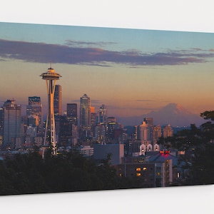Seattle Skyline Photo | Wall Art | Pacific Northwest Photography | Print, Metal, Canvas | Home Decor | Space Needle, Washington