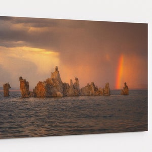Mono Lake Rainbow Photo | Wall Art | California Photography | Print, Metal, Canvas | Home Decor | Inyo National Forest Print, Rainbow Print