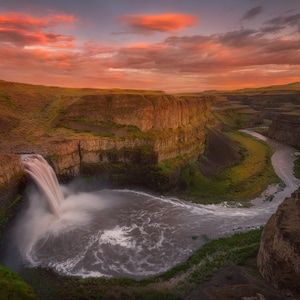 Fotografía de Palouse Falls / Impresión, metal, lienzo / Arte de pared / Fotografía del noroeste del Pacífico / Decoración del hogar / Impresión de cascadas y naturaleza de Washington