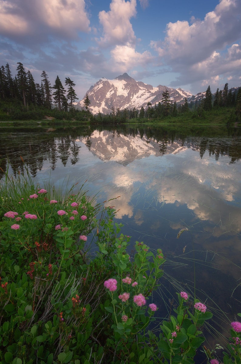 Mt Shuksan Reflection Print | Pacific Northwest Landscape Wall Art image 1