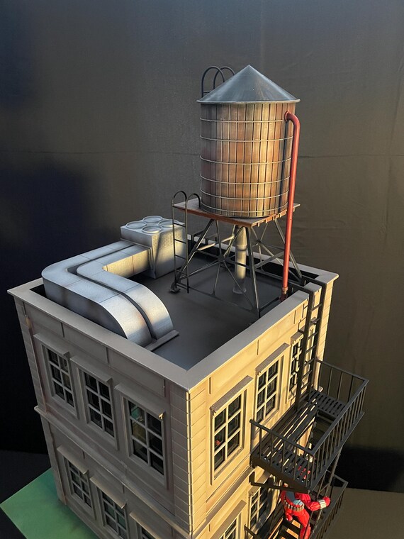 1/12 Large NYC Building Diorama for Action Figures | Miniature Cityscape Model, Detailed Playset & Collector’s Item