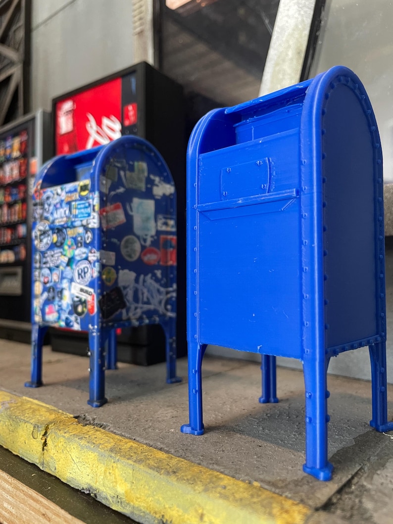 USPS Style Post Box – 1/12 Scale – Physical Miniature Prop for Action ...