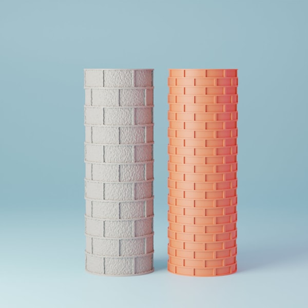 Brick and Cinder Block Texture Roller - STL Digital File