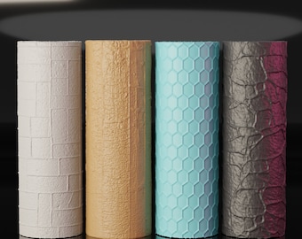 Texture Roller 4 pk - 1/12 Scale – Raw Unpainted Physical Piece for Dioramas