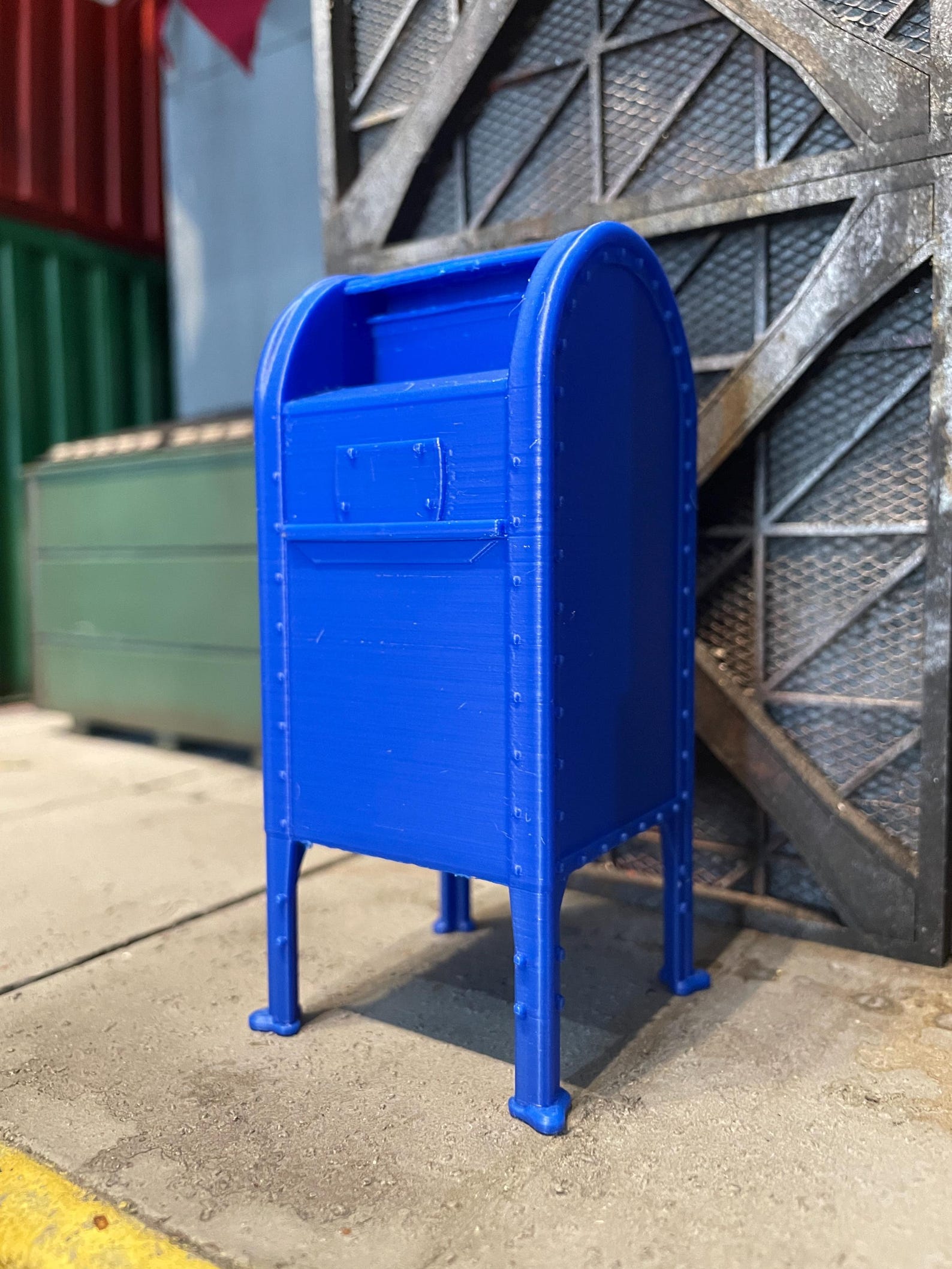 USPS Style Post Box – 1/12 Scale – Physical Miniature Prop for Action ...
