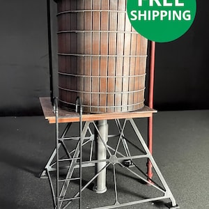NYC Rooftop Water Tower – 1/12 Scale – Physical Miniature Prop for Action Figure Dioramas