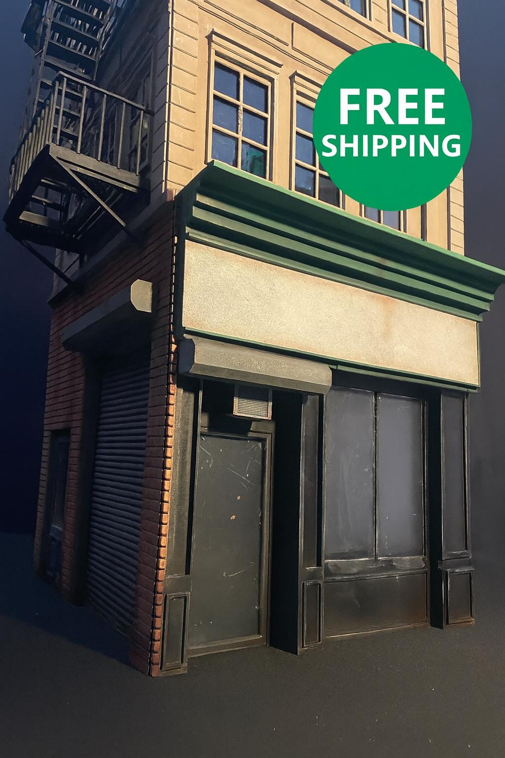 Miniature Corner Store Diorama: 1/12 Scale Action Figure Display