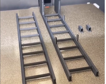 Access Roof Ladder - 1/12 scale - Physical Miniature Prop for Action Figure Dioramas