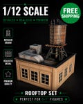 NYC Stackable Rooftop Display – 1/12 Scale – Physical Miniature Prop for Action Figure Dioramas