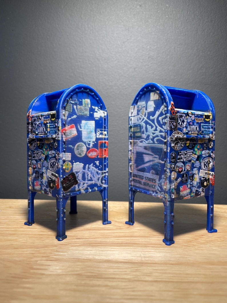 USPS Style Post Box – 1/12 Scale – Physical Miniature Prop for Action ...