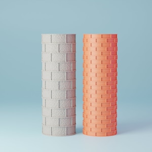 Texture Roller Tool for Foam/Clay Dioramas | terrain | DND | Miniatures Brick and Block Roller Set - PLA 3D Printed