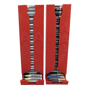 Wall mounted AA and AAA battery dispensers holders