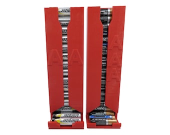 Wall Mounted AA and AAA Battery Dispensers Holders Storage Caddy