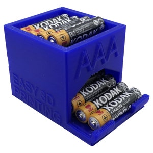 Battery Dispenser Box for AAA Batteries using FIFO Storage Container