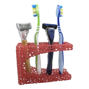 3D Printed Toothbrush Holder Razor Stand Oral Style for Bathroom Countertop Organisation