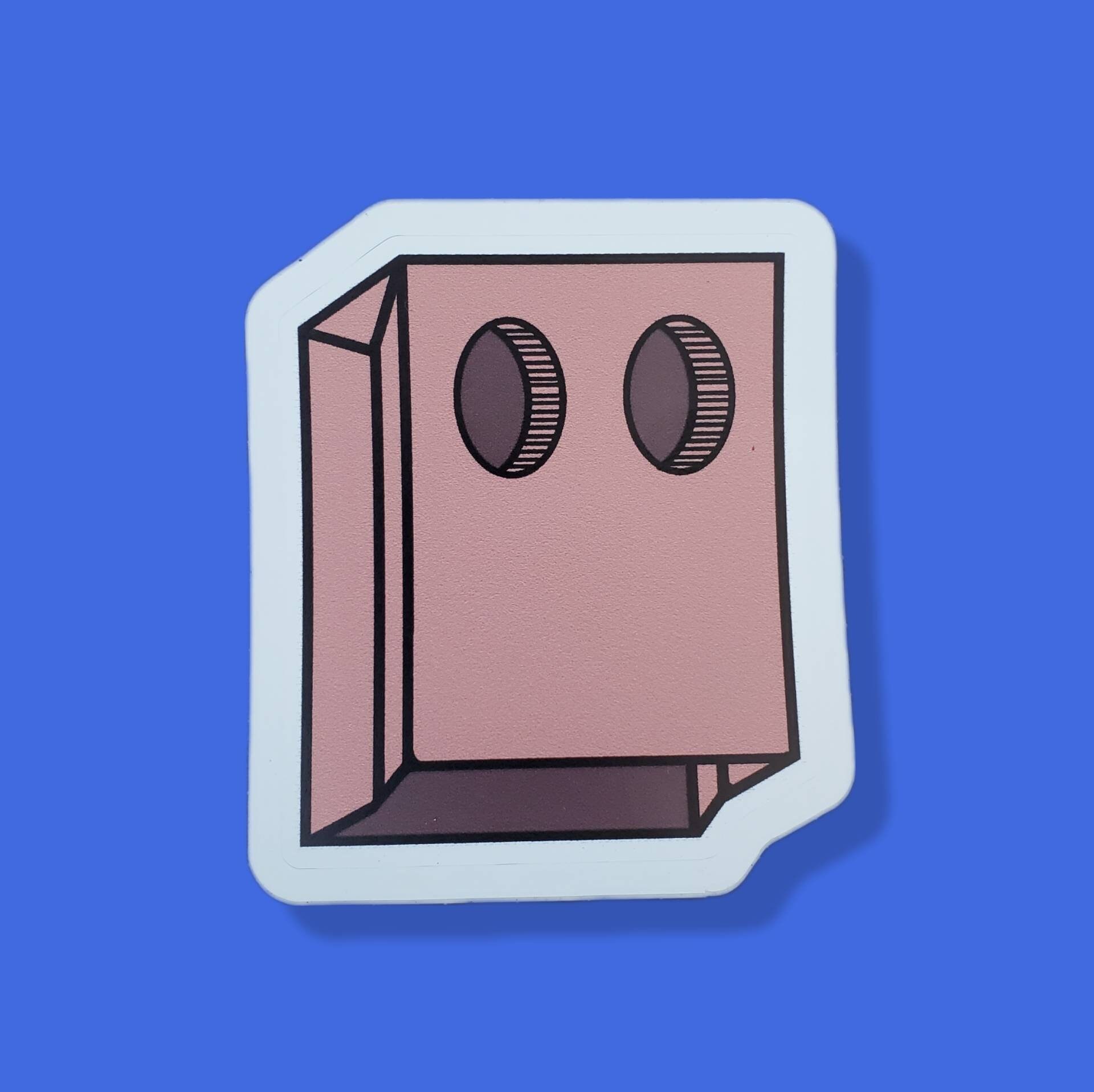 Paper Bag Head Vinyl Sticker Etsy