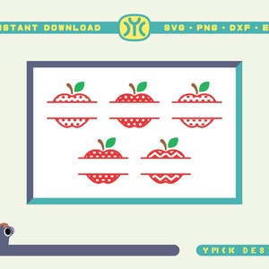 Apple Name Frame SVG | Apple Monogram SVG | Apple Split Monogram ...