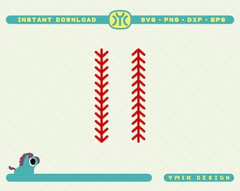 Straight Baseball Stitches SVG | Baseball SVG | Tee Ball svg | softball svg | t-ball svg | Straight Baseball Lace svg | Instant Download