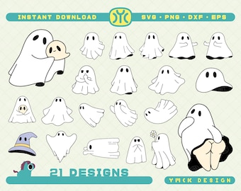 Ghost SVG Bundle | Boo svg | Ghost svg | Spooky svg | Halloween svg | Spooky Season svg | Cute Ghost svg | Boo svg | Files For Cricut