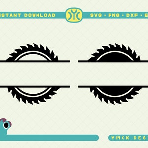 Saw Blade Split Monogram SVG | Saw Blade SVG | Saw Blade Name Frame | Logger svg | Lumberjack svg | SVG Files For Cricut