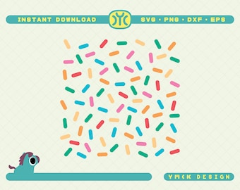 Sprinkles Pattern SVG | Sprinkle svg | Confetti svg | Seamless Pattern | Silhouette | svg Cut Files