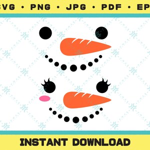 Snowman Face SVG | Snowman SVG | Cute Snowman Face svg | Snowman Smile SVG | Winter svg | Snow svg | Cut Files | Holiday | Instant Download