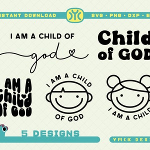 I Am A Child Of God SVG | Glaube svg | Christian svg | Bibel Vers svg | Christliche Zitate svg | Strampelanzug svg | SVG-Dateien für Cricut