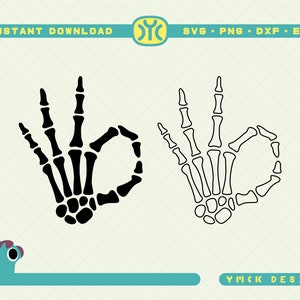 Esqueleto OK sinal SVG | Esqueleto Ok Sign svg | Esqueleto svg | Dia das Bruxas SVG | Mão de esqueleto svg | SVG assustador | Mãos de esqueleto svg