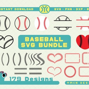 Baseball SVG Bundle | Baseball svg | Baseball Stitches svg | Baseball Monogram svg | Baseball Laces svg | SVG Files For Cricut