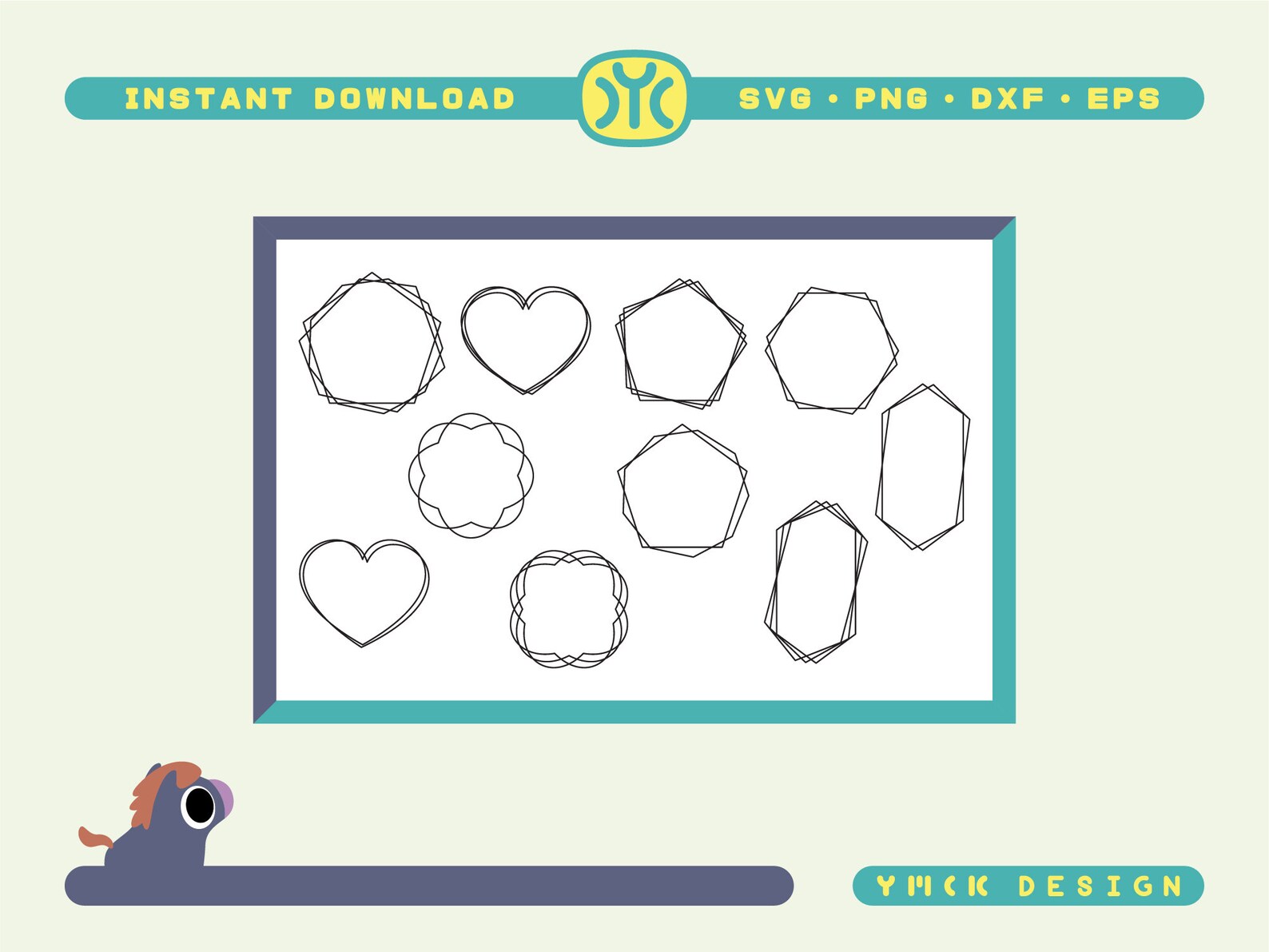 Double Frame SVG Square Frame Svg Rectangle Frame Svg Circle Frame Svg