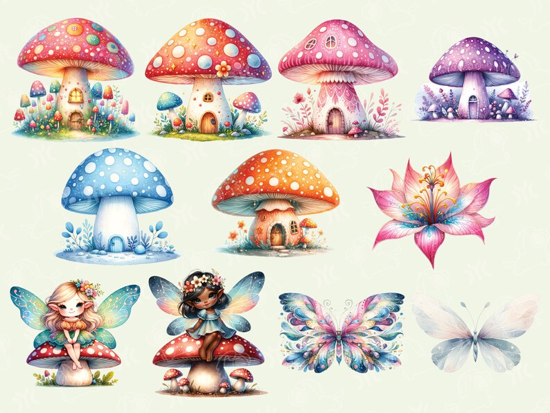 Watercolor Fairy Clipart, Fairies Clipart, Fairy Garden Clipart ...