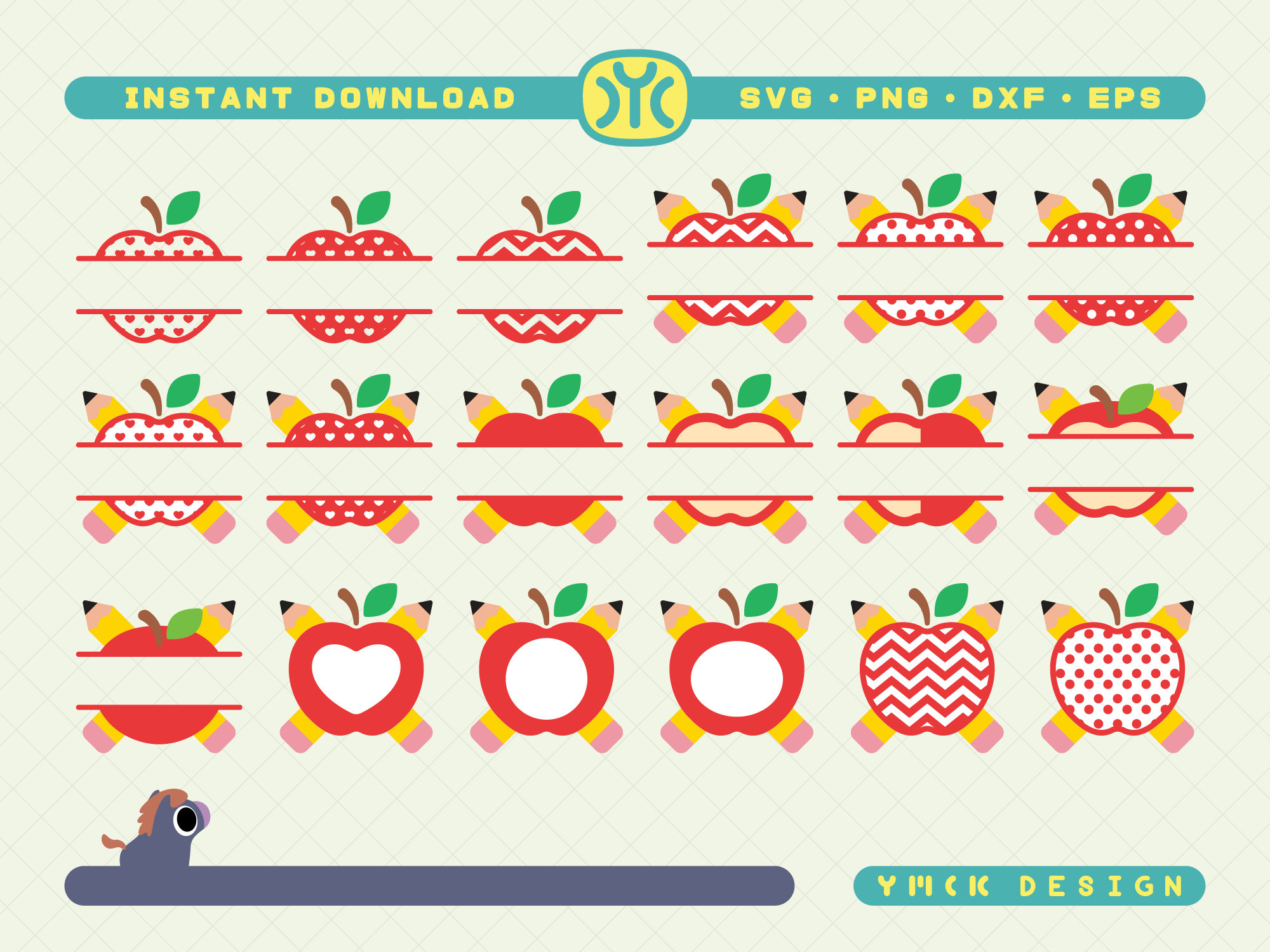 Apple SVG Bundle Apple Svg Fruit Svg Summer Svg Teacher Svg School Svg ...