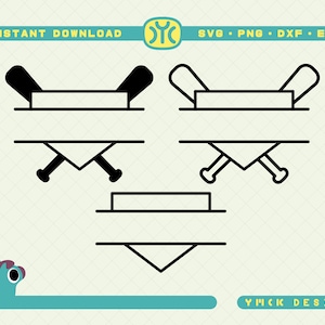 Home Plate Split Monogram SVG | Home Plate svg | Baseball Home Plate SVG | Home Plate Monogram | Softball svg | SVG Files For Cricut
