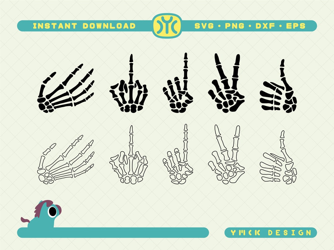 Skeleton Hands SVG Bundle Skeleton Svg Halloween Svg Skeleton Hand Svg