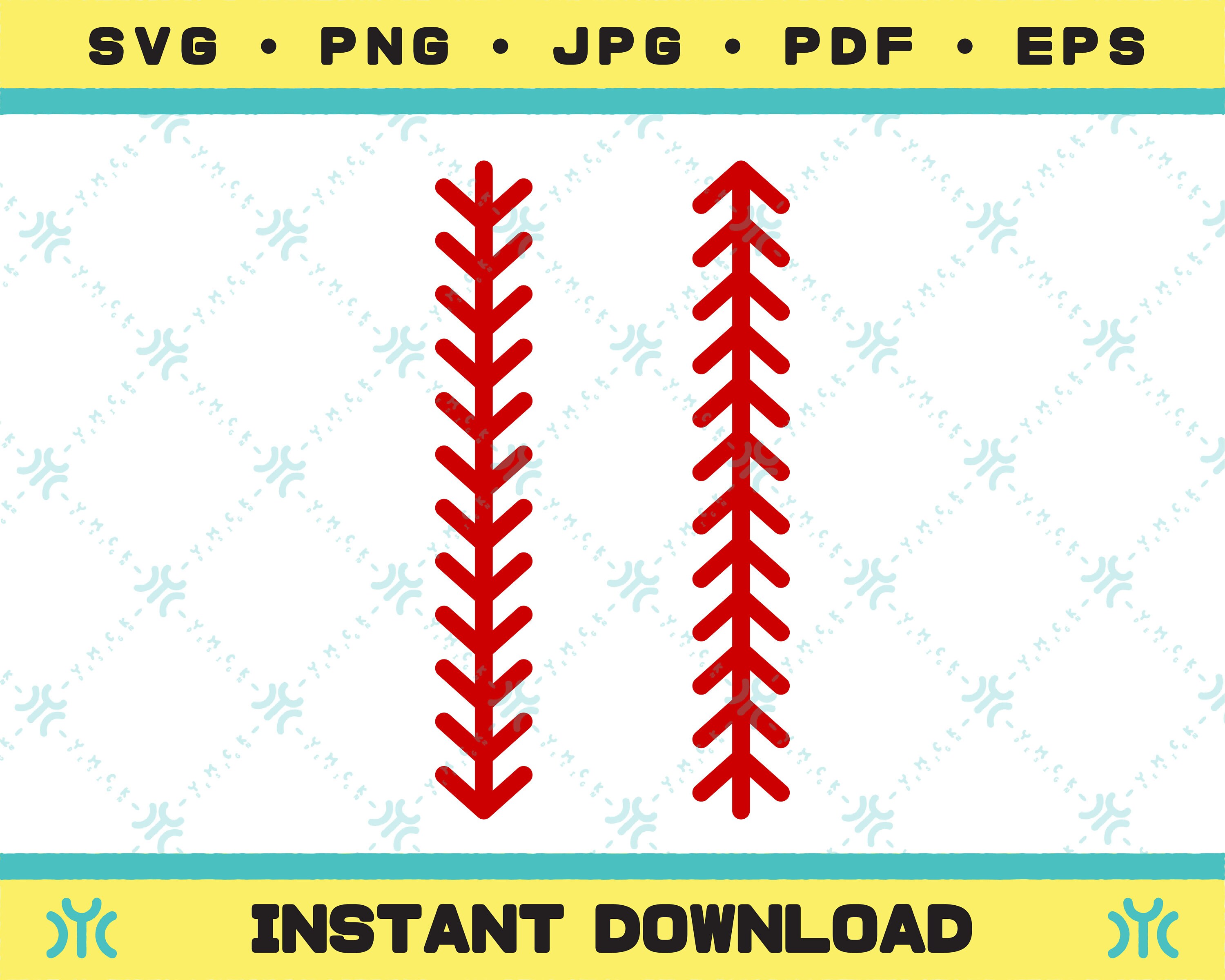 Straight Baseball Stitches SVG | Baseball SVG | Tee Ball svg | softba…