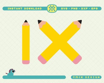 Pencil SVG | School svg | teacher svg | Crossed Pencil svg | School Pencil svg | SVG Files For Cricut