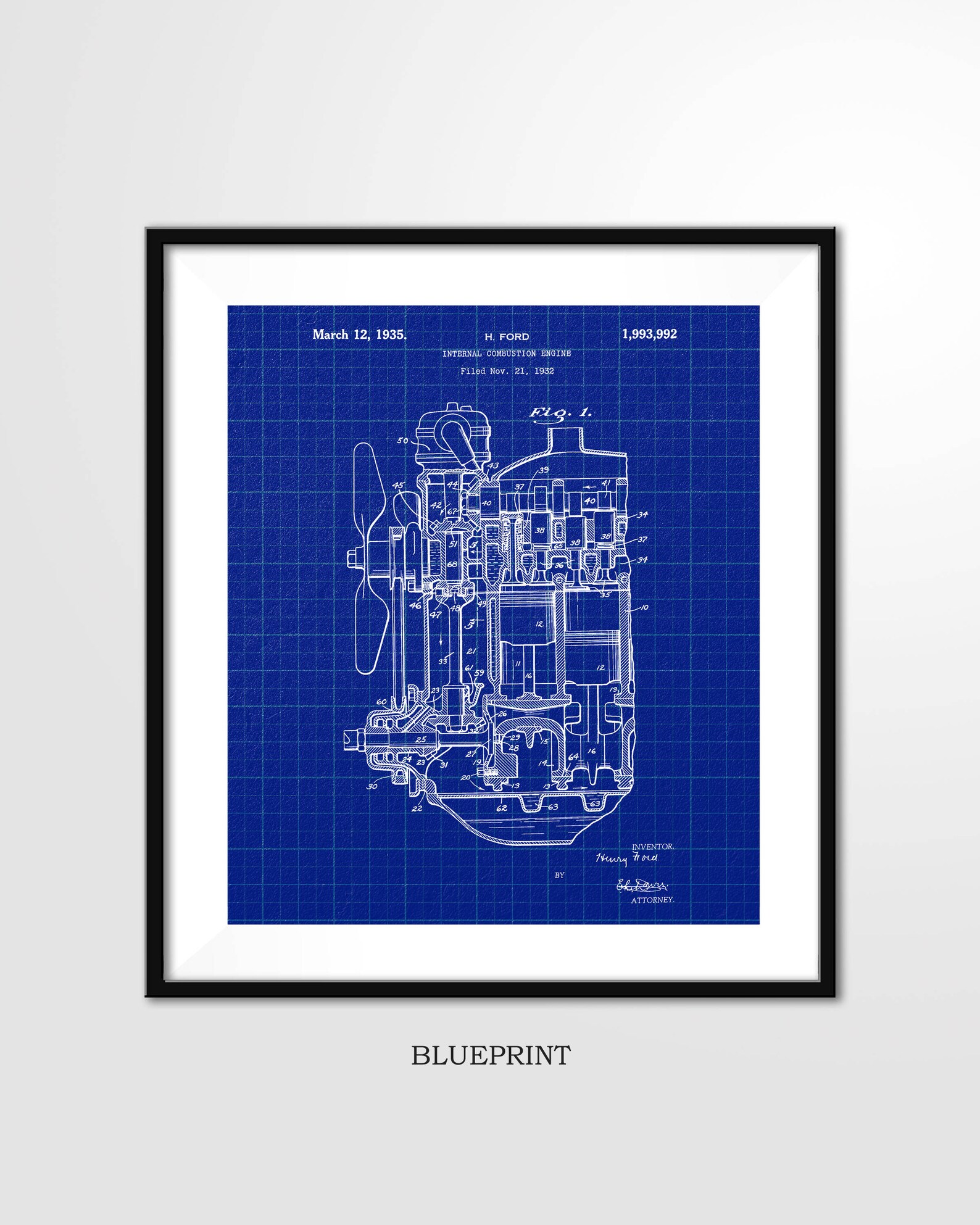 Ford Patent Print 1935 FORD COMBUSTION ENGINE Poster - Etsy