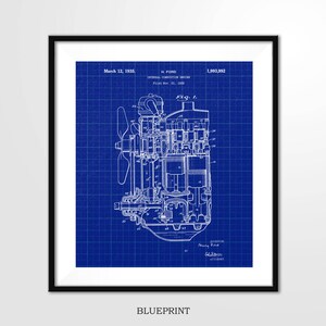 Ford Patent Print 1935 FORD COMBUSTION ENGINE Poster - Etsy