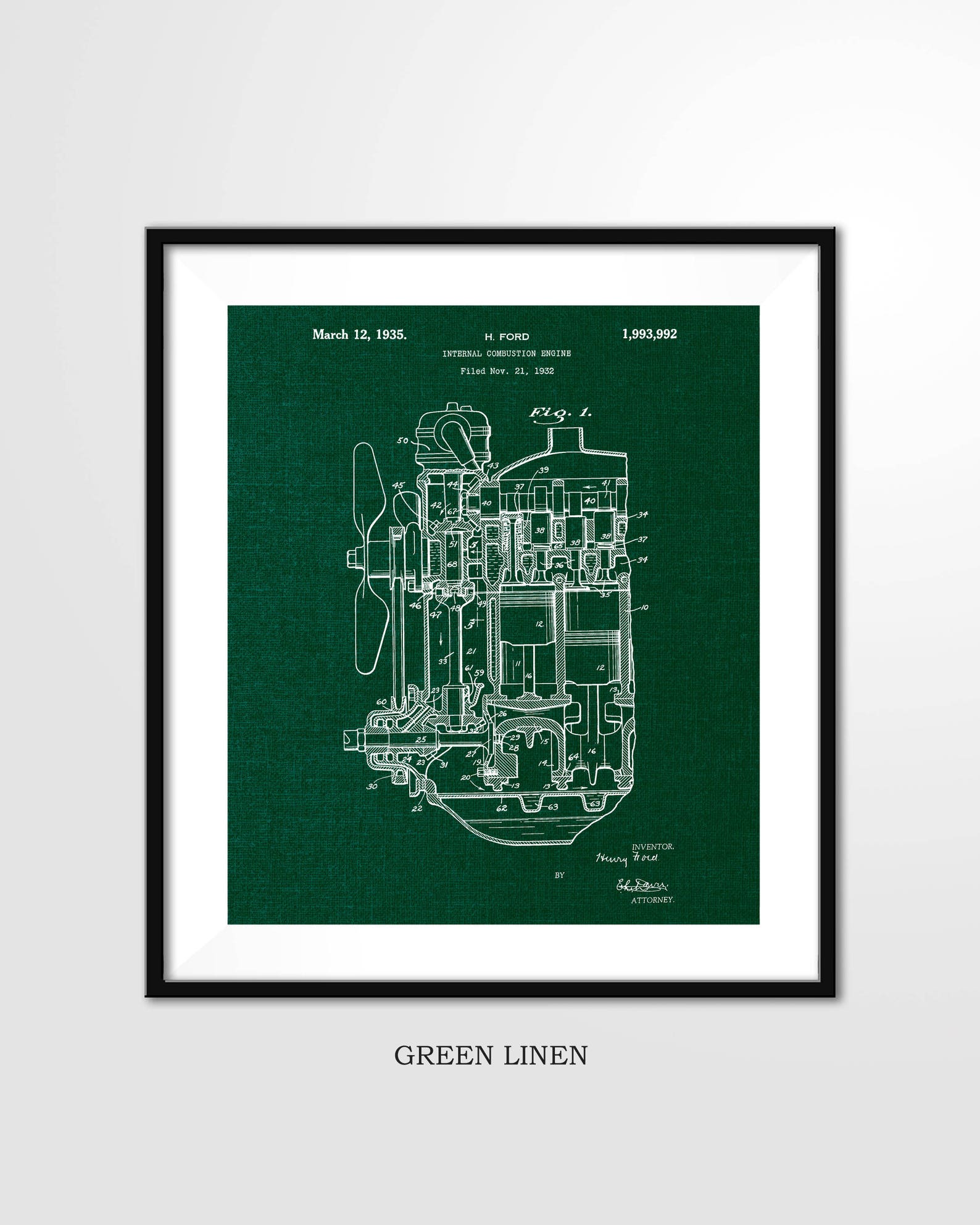 Ford Patent Print 1935 FORD COMBUSTION ENGINE Poster - Etsy